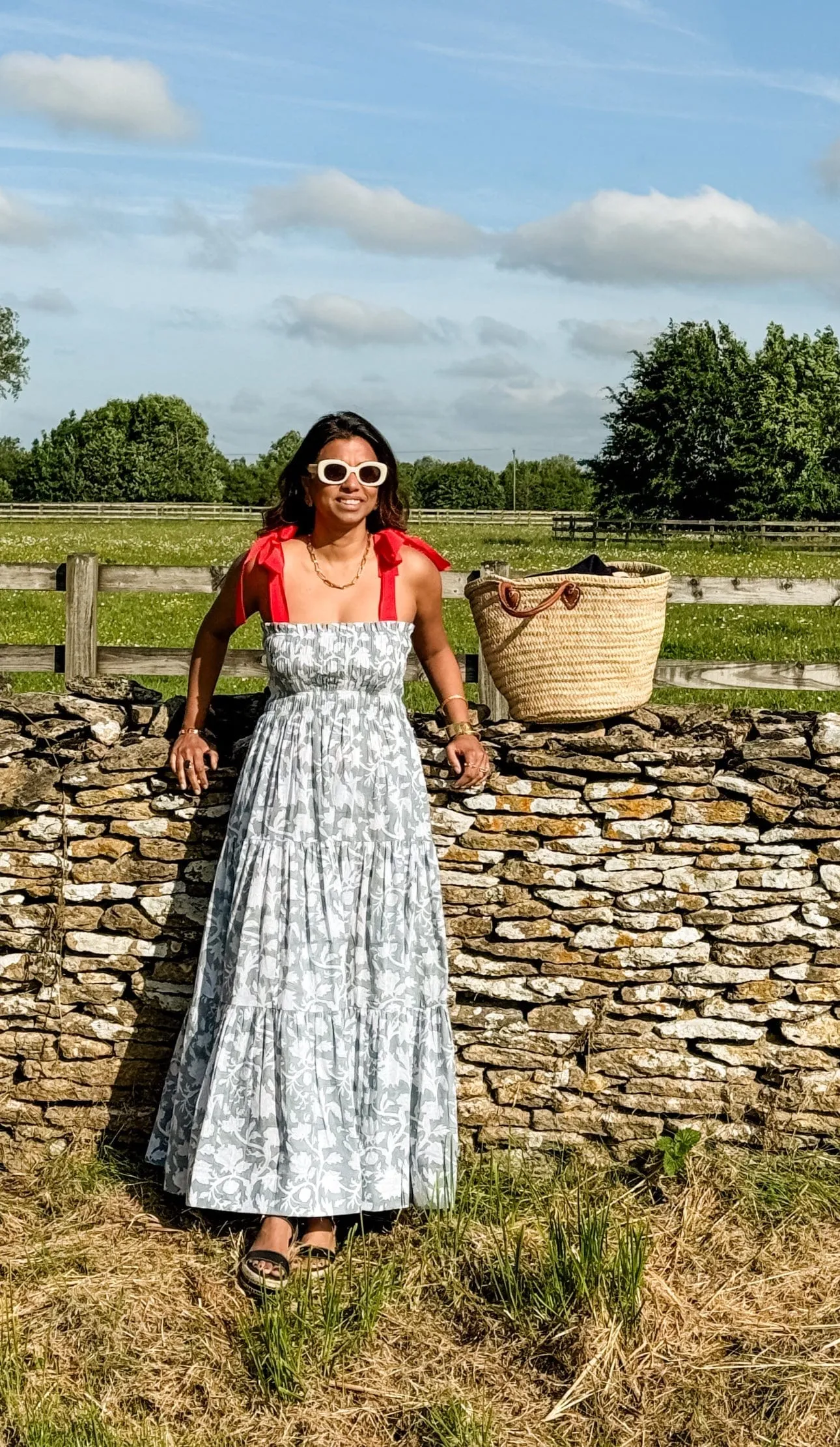 Lilly Dress - Blue/ Red sold by Modatrova product image thumbnail 4