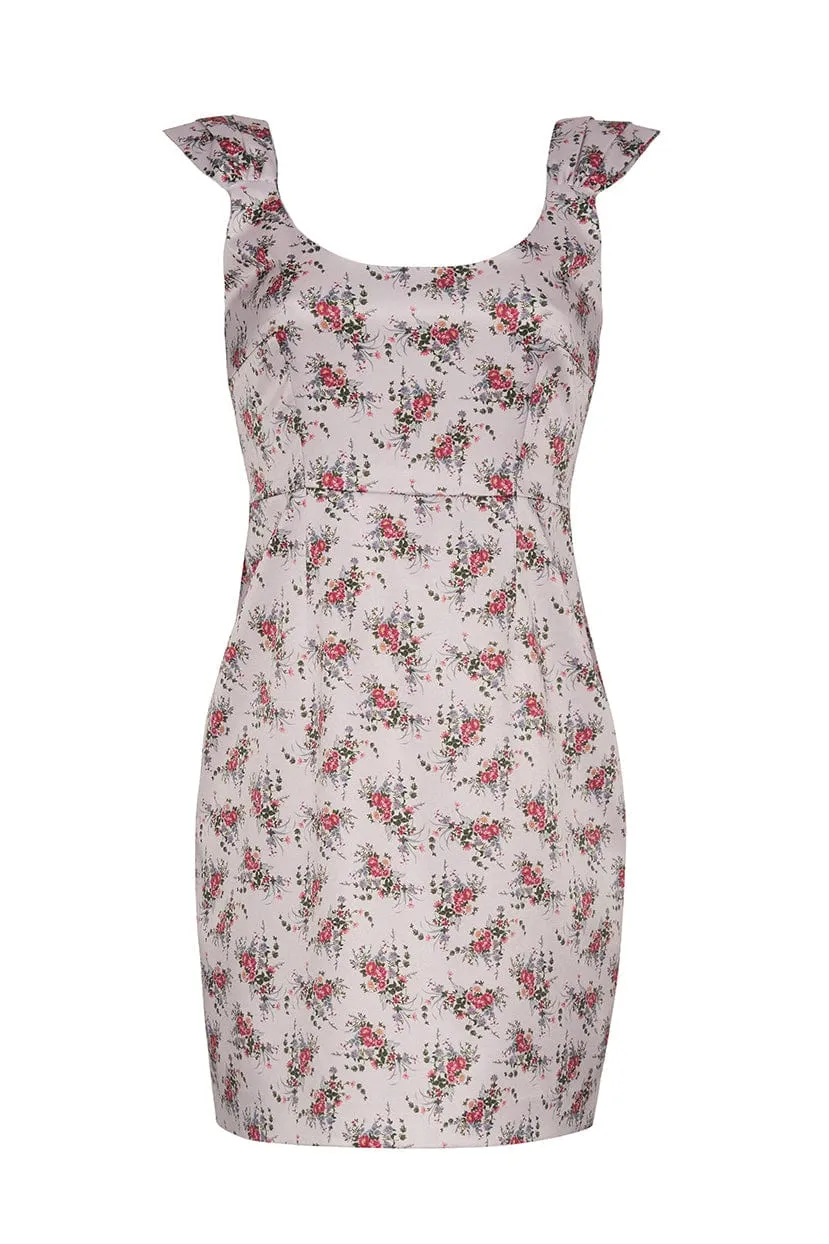 Adeline Stretch Satin Mini Dress sold by Modatrova