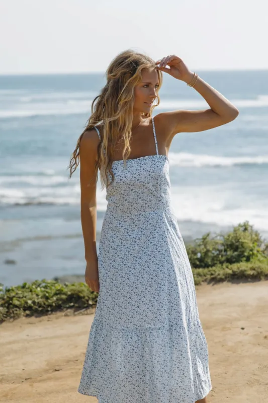 The Maggie Dress in Blue Floral sold by Modatrova