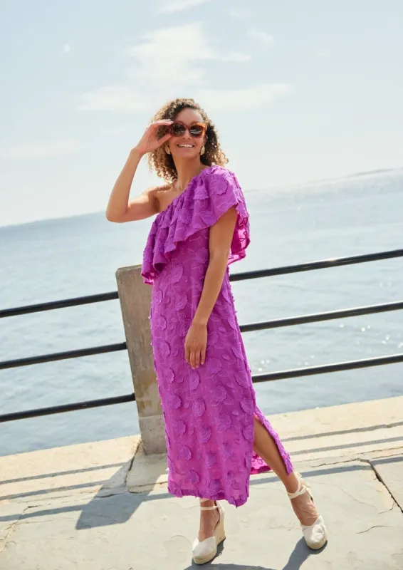 Sutton Dress Camellia 3-D Floral Cotton sold by Modatrova
