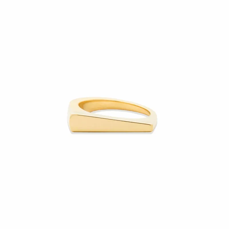 The Edge Tapered Stacking Ring - Gold sold by Modatrova