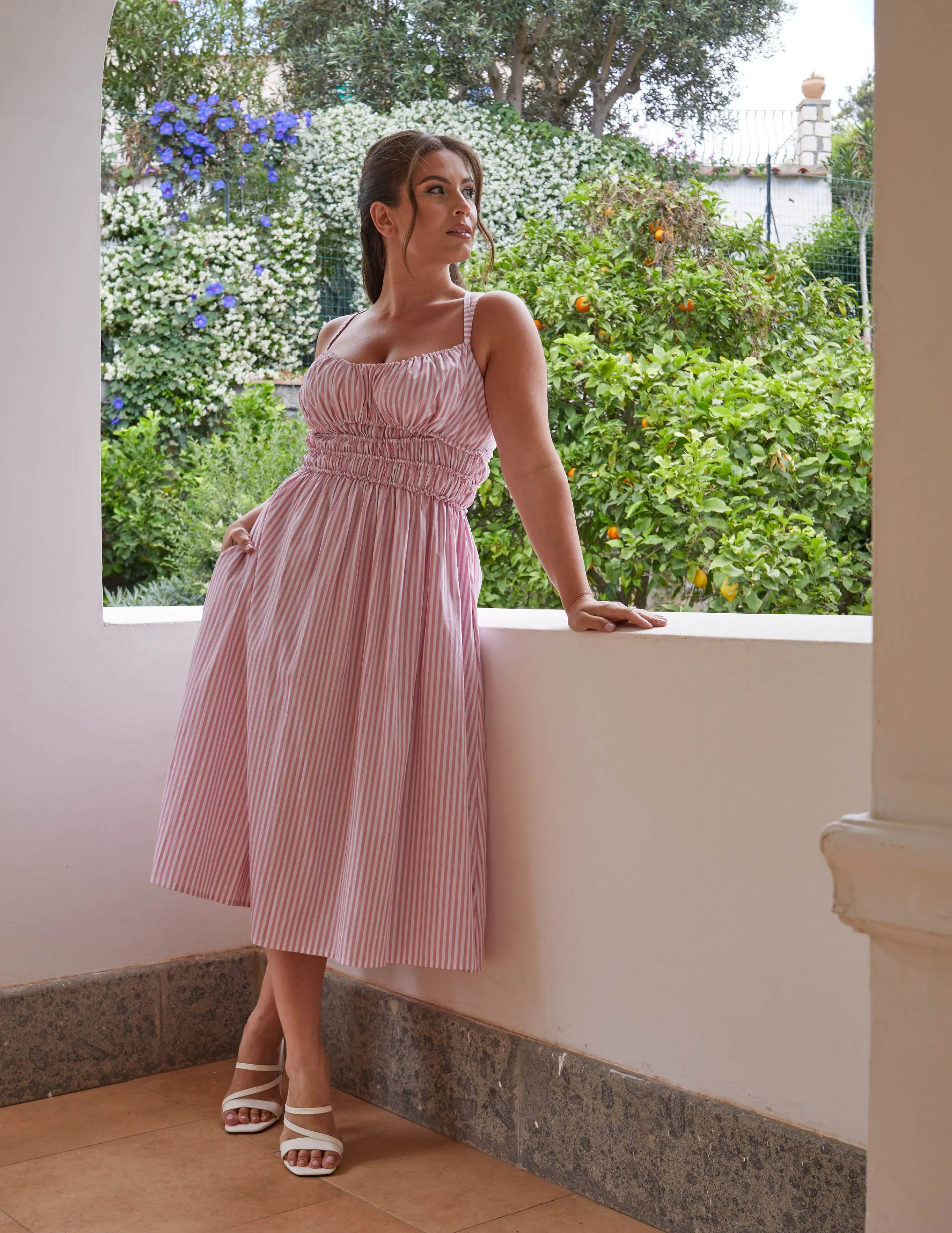 Lucilla Strawberry Stripe sold by Modatrova