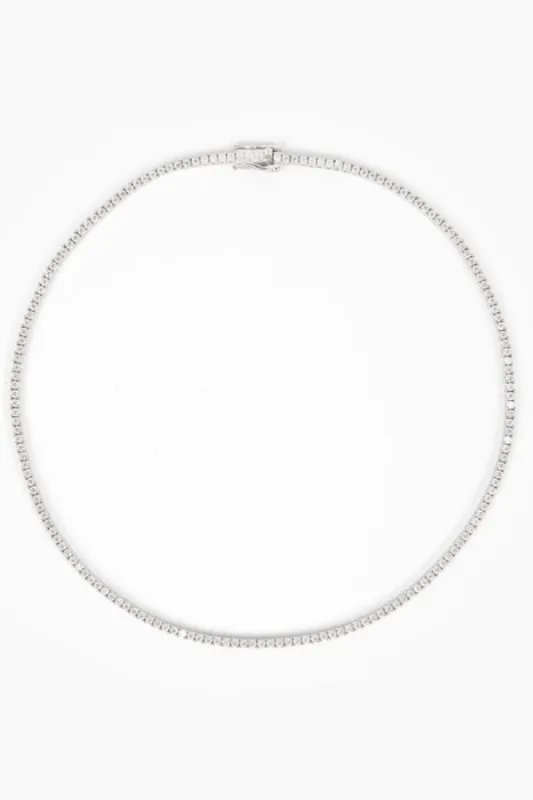 Mae 2mm Round Tennis Necklace sold by Modatrova