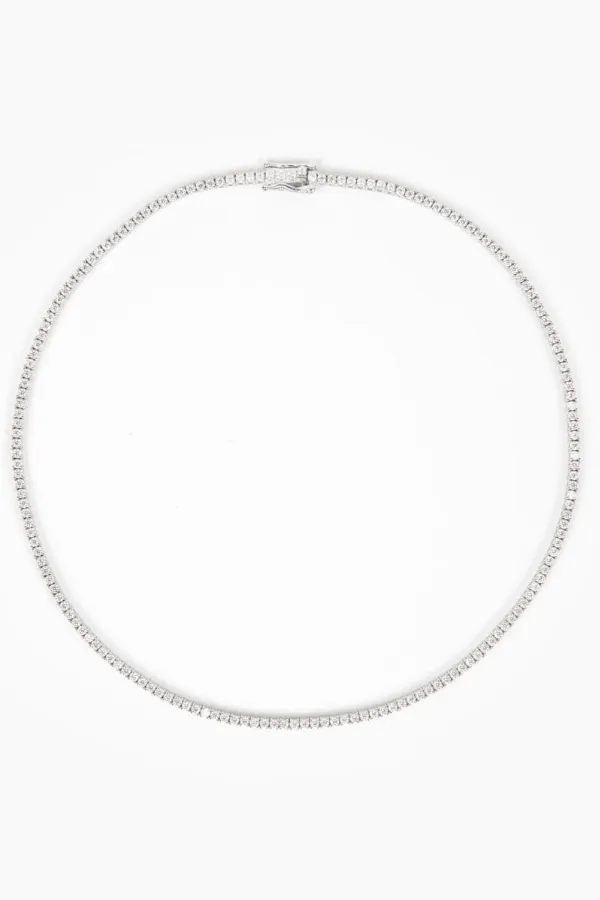 Mae 2mm Round Tennis Necklace sold by Modatrova