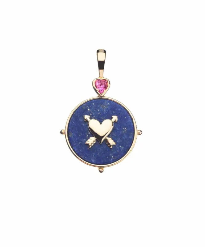 Love Lapis Heart & Arrows Pendant sold by Modatrova