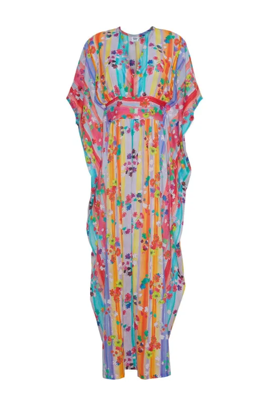 Painted Floral Maxi Caftan sold by Modatrova