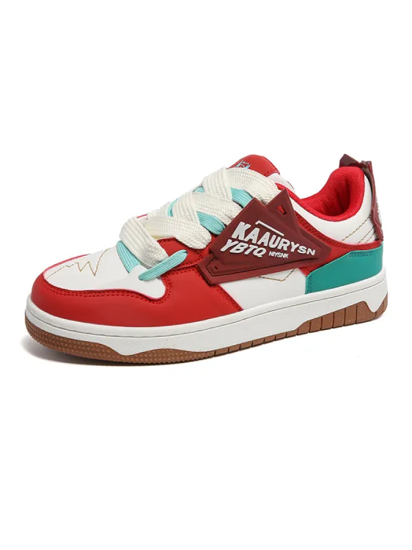 Men'S Spliced Flats With Dual-Color Lace sold by Oeyes