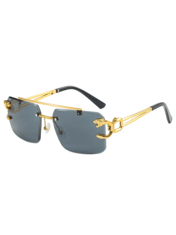 Retro Frameless Square Frame Sunglasses sold by Oeyes