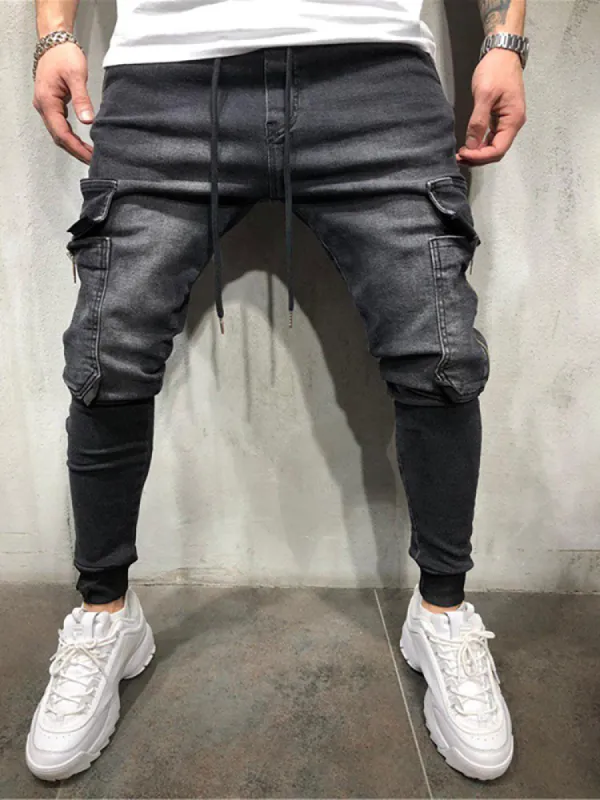 Casual Solid Color Jeans sold by Oeyes