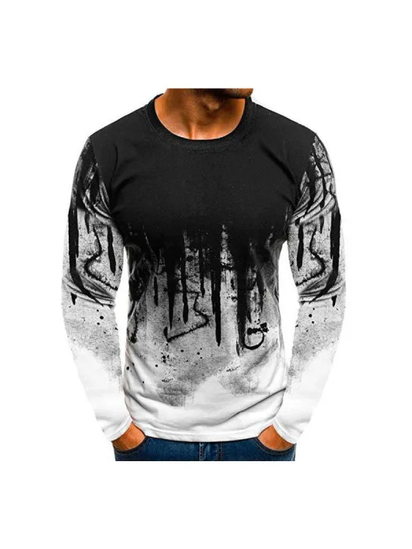 Men'S Fashion Sports Fitness Thin Long-Sleeved T-Shirt sold by Oeyes