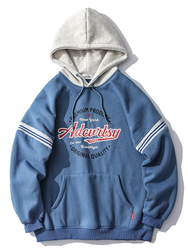 Color Matching Print Brushed Hoodies sold by Oeyes