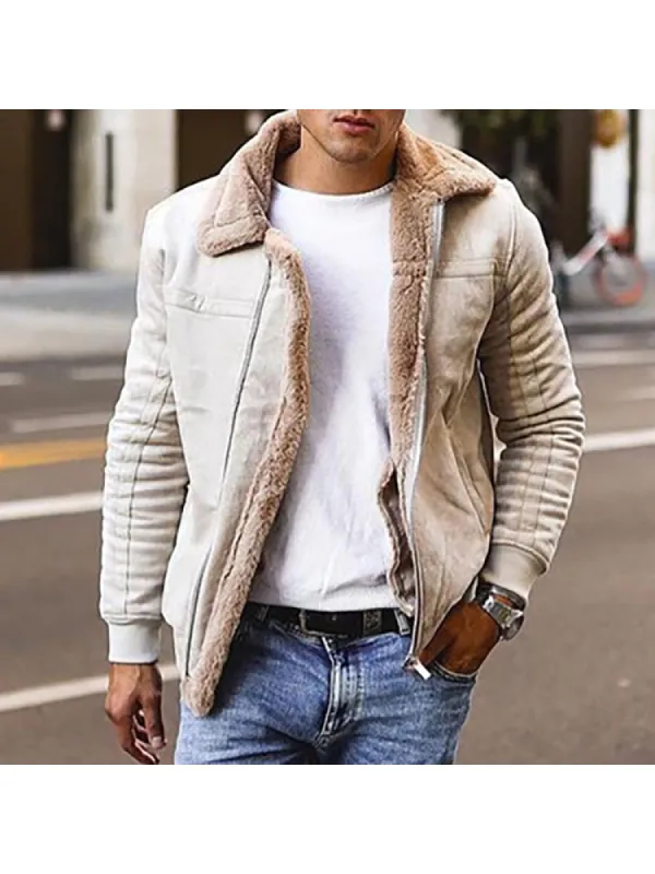 Fur Lining Men'S Coat Jacket sold by Oeyes