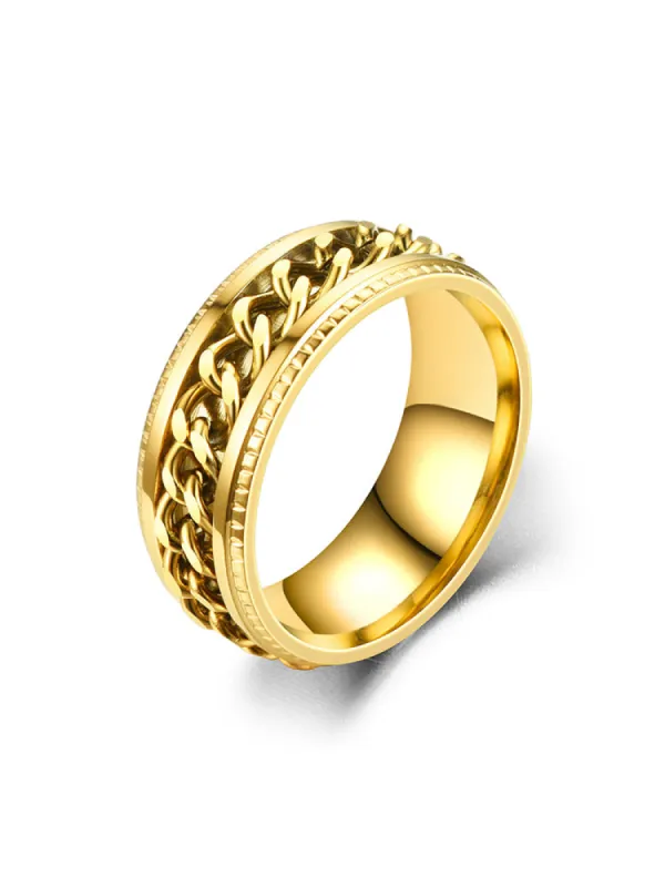 Party Birthday Stainless Steel Fashion Rings Single sold by Oeyes