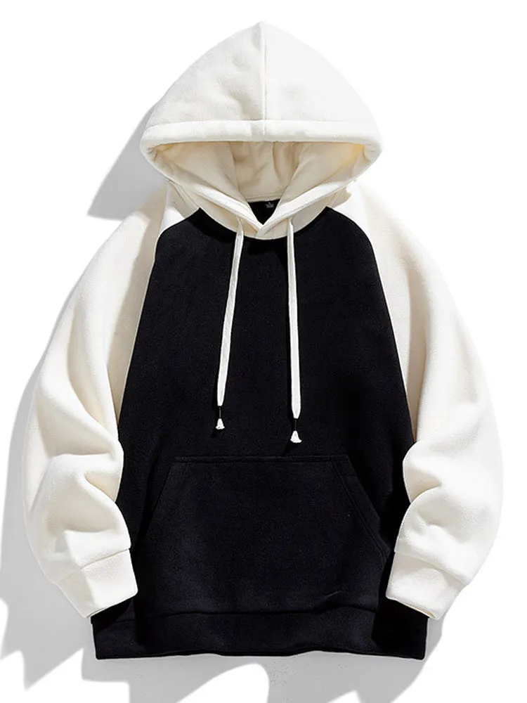 Contrast Color Thickened Hoodie sold by Oeyes