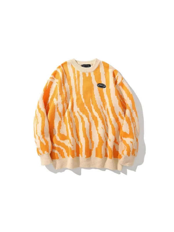 Irregular Printing Hip Hop Style Crewneck Sweater sold by Oeyes