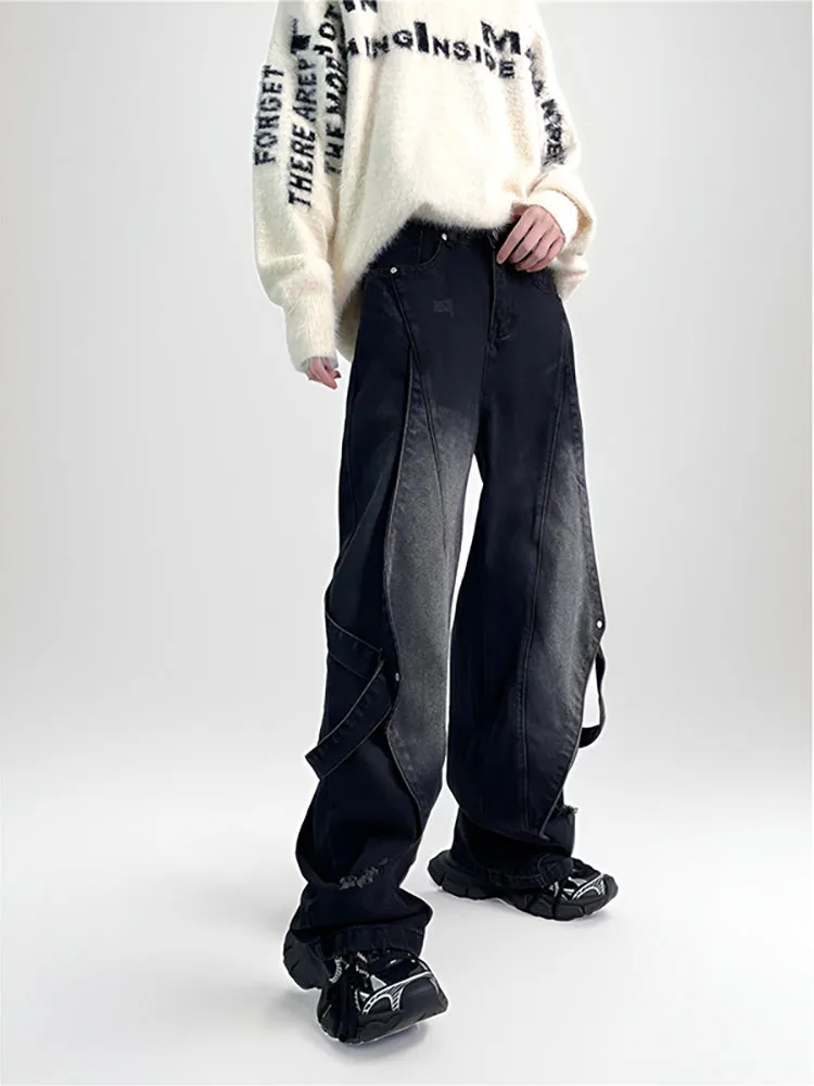 Retro Washed Contrast Color Jeans sold by Oeyes product image thumbnail 2
