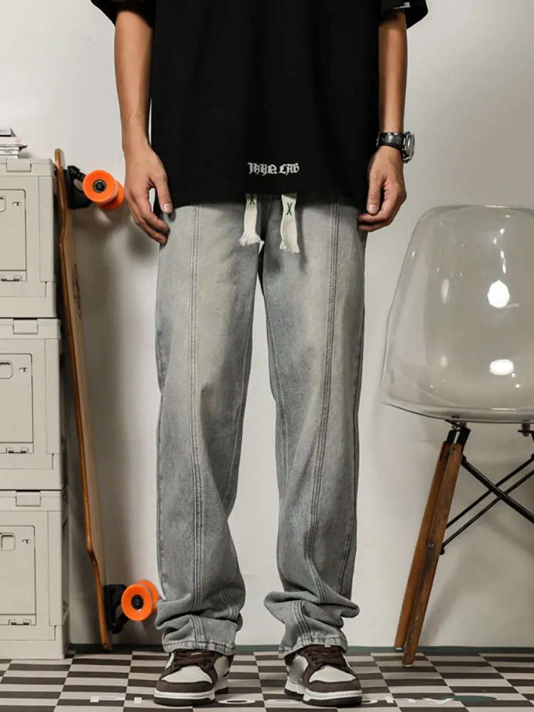 Retro Ripped Patched Washed Jeans sold by Oeyes product image thumbnail 2