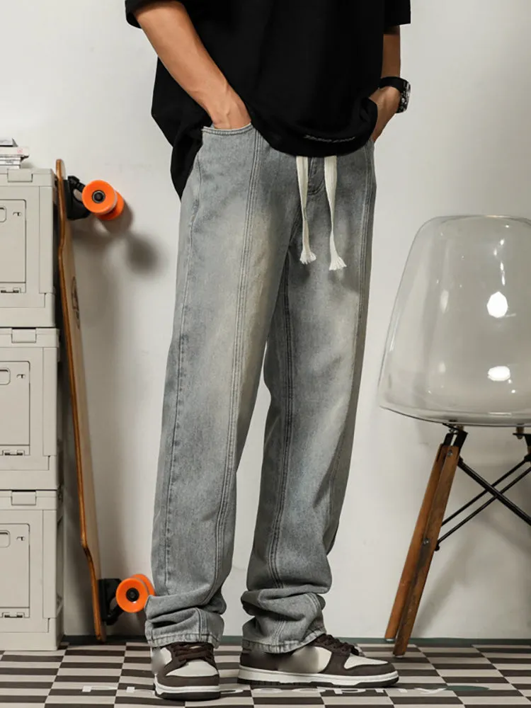 Retro Ripped Patched Washed Jeans sold by Oeyes product image thumbnail 3