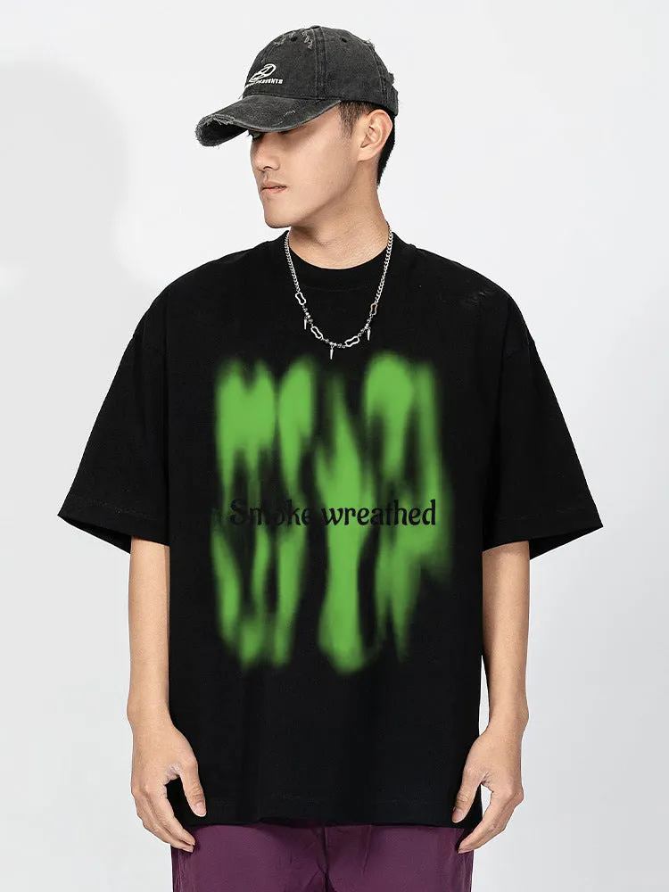 Loose-Fitting Digital Print T-Shirt sold by Oeyes
