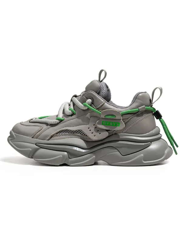 Thick Sole Mesh Leather Trainers sold by Oeyes
