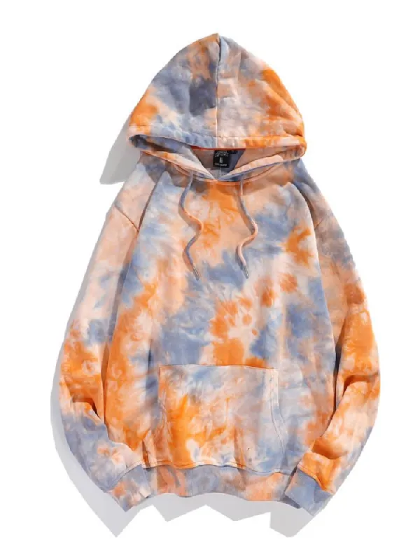 Tie Dye Loose Fitting Hoodie sold by Oeyes