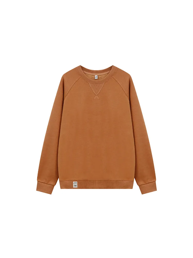 Solid Color Retro Loose Long-Sleeved T-Shirt sold by Oeyes product image thumbnail 5