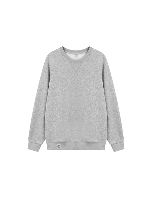 Solid Color Retro Loose Long-Sleeved T-Shirt sold by Oeyes