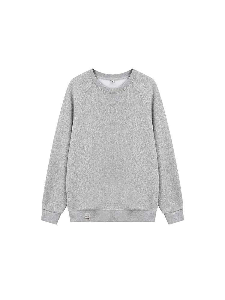 Solid Color Retro Loose Long-Sleeved T-Shirt sold by Oeyes