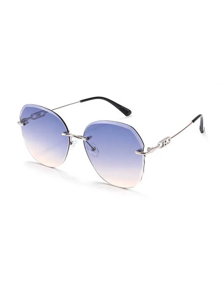 Women'S Metal Fashionable Rimless Uv Sunglasses sold by Oeyes product image thumbnail 4