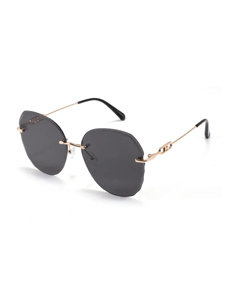Women'S Metal Fashionable Rimless Uv Sunglasses sold by Oeyes product image thumbnail 5