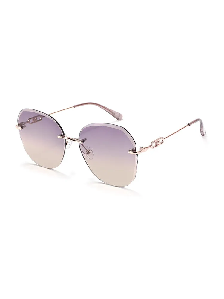 Women'S Metal Fashionable Rimless Uv Sunglasses sold by Oeyes product image thumbnail 3