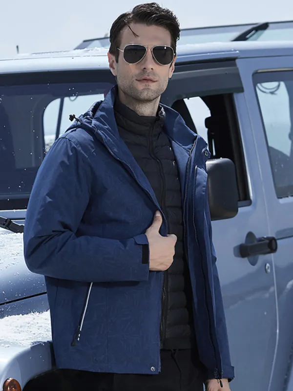 Outdoor Down Jacket 3 In 1 Removable Down Liner Warm Jacket sold by Oeyes
