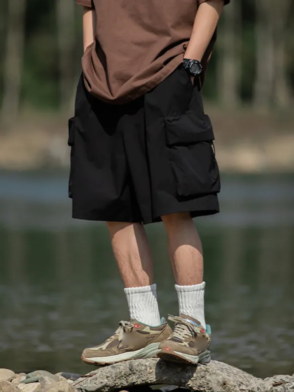 Men'S Casual Drawstring Cargo Shorts sold by Oeyes