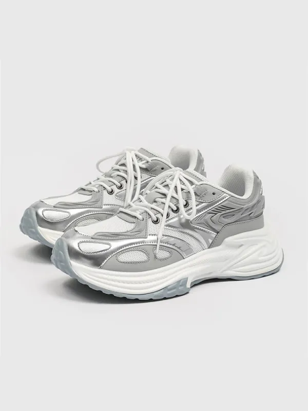 Retro Thick Bottom Heightening Chunky Sneakers sold by Oeyes