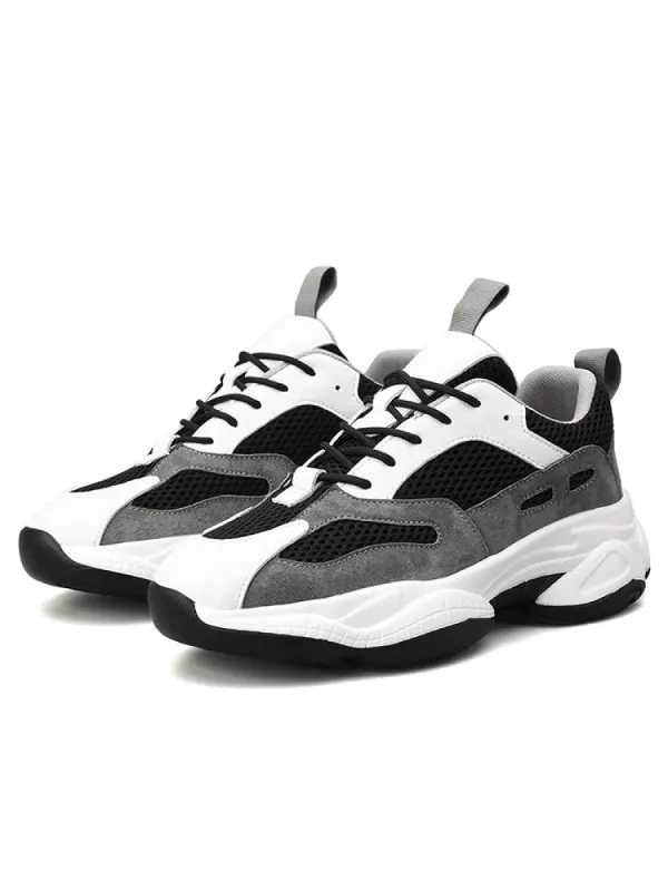 Men'S Casual Sporty Thick Sole Added Height Clunky Sneakers sold by Oeyes