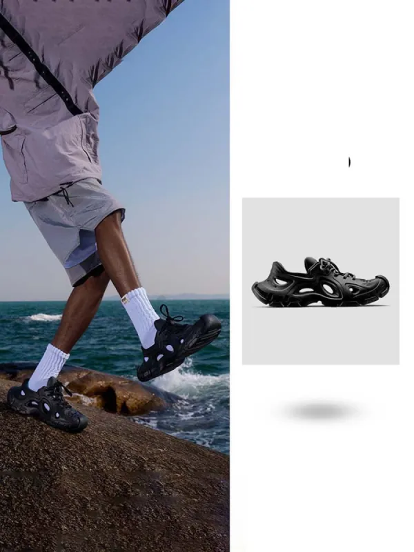 Men's Outdoor Sports Sandals - Water-Resistant Beach and River Tracing Shoes sold by Oeyes