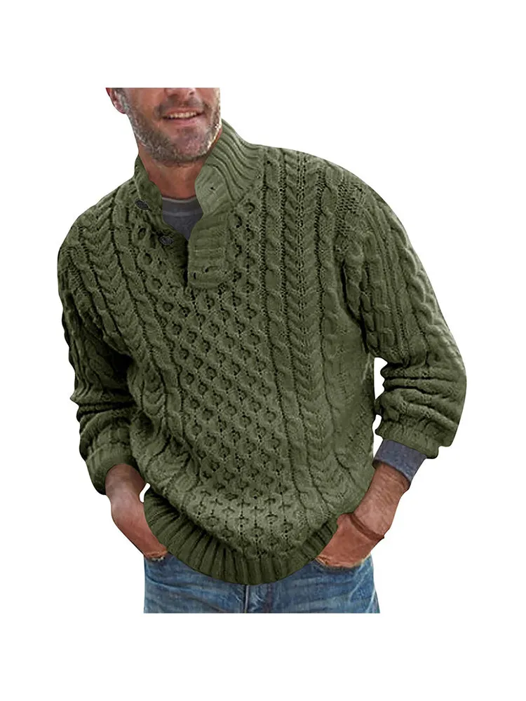 Sweater Men'S Solid Color Turtleneck Slim Long-Sleeved Knit Sweater sold by Oeyes product image thumbnail 5