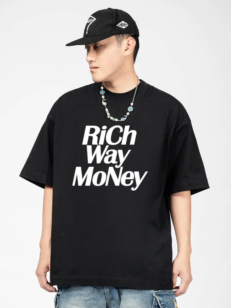 Loose-Fitting Letter Print T-Shirt sold by Oeyes product image thumbnail 5