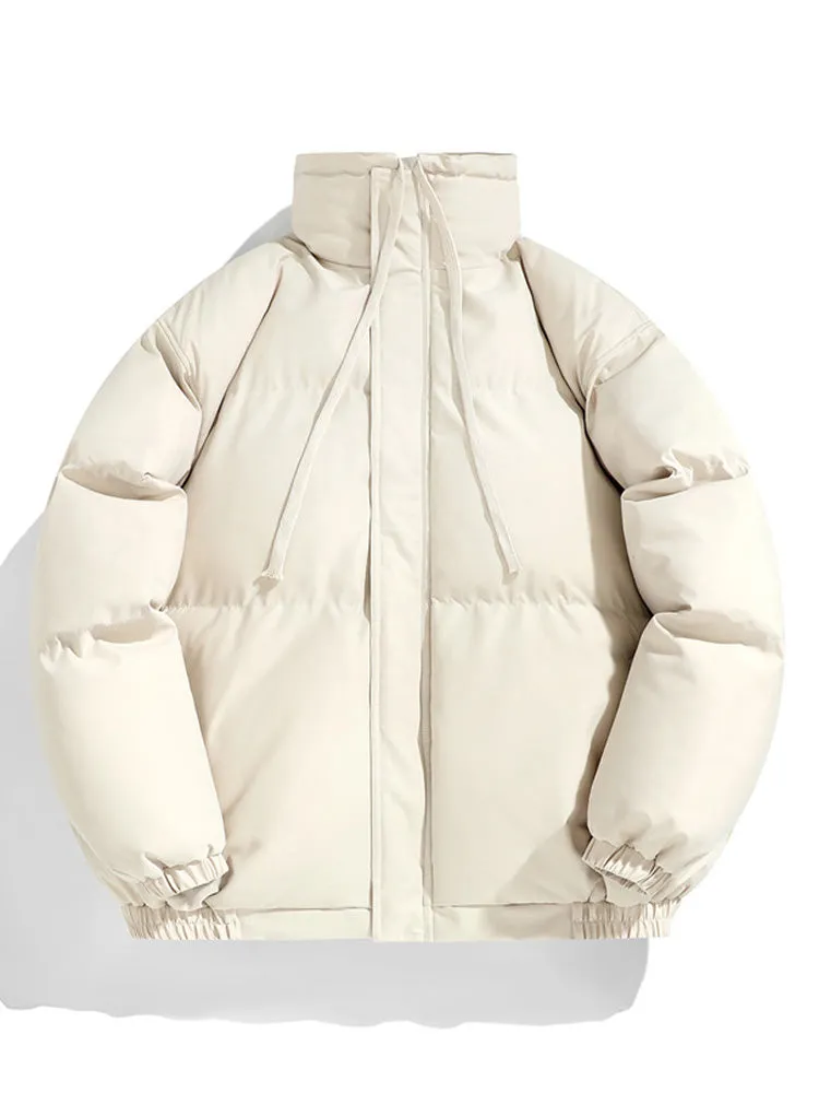 Solid Color Stand-Collar Waterproof Quilted Coats sold by Oeyes product image thumbnail 2