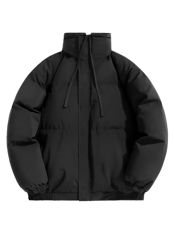 Solid Color Stand-Collar Waterproof Quilted Coats made by Oeyes