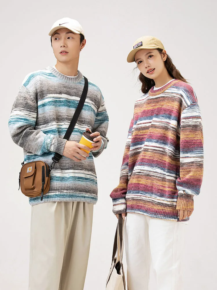 Crewneck Gradient Striped Sweater sold by Oeyes product image thumbnail 2