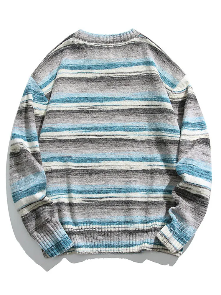 Crewneck Gradient Striped Sweater sold by Oeyes product image thumbnail 5