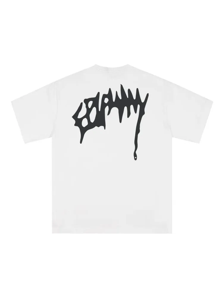 Loose-Fitting Graffiti Foam Print T-Shirt sold by Oeyes product image thumbnail 5