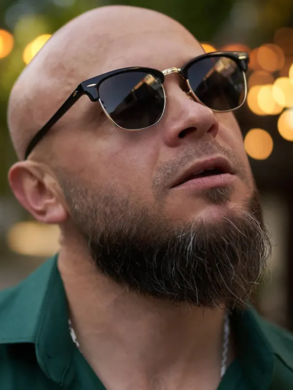 Retro Polarized Half Frame Sunglasses sold by Oeyes