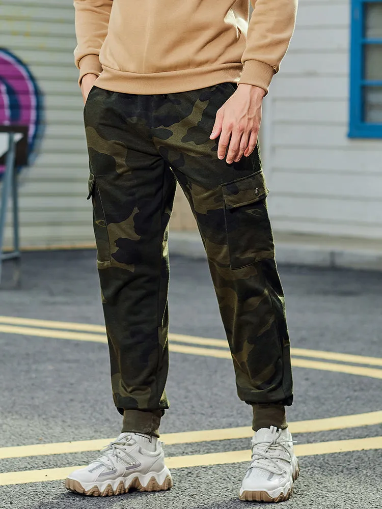 Multi-Pocket Drawstring Jogger sold by Oeyes