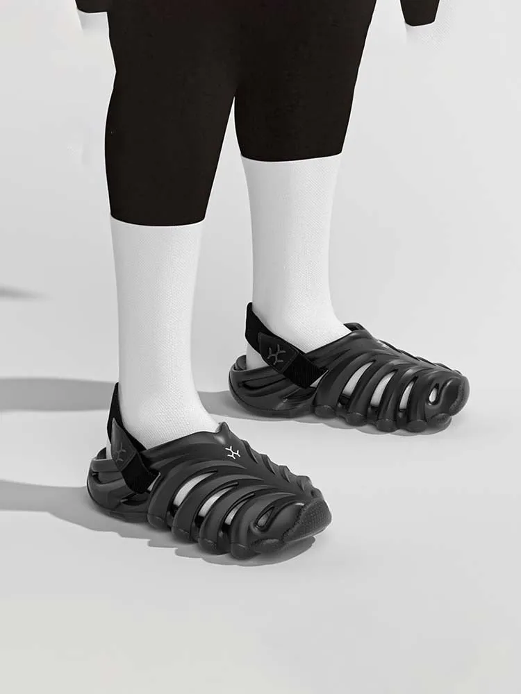 Men's Outdoor Beach Shoes - Breathable Cutout Closed-Toe Sandals sold by Oeyes