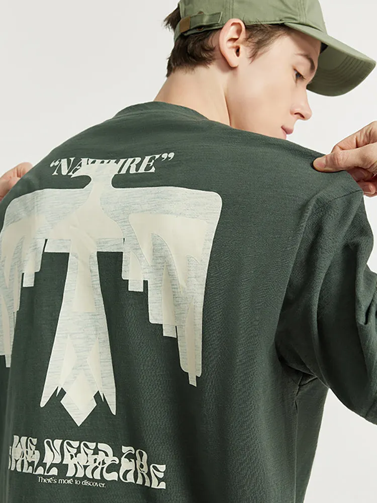 Loose-Fitting Letter Print T-Shirt sold by Oeyes product image thumbnail 2