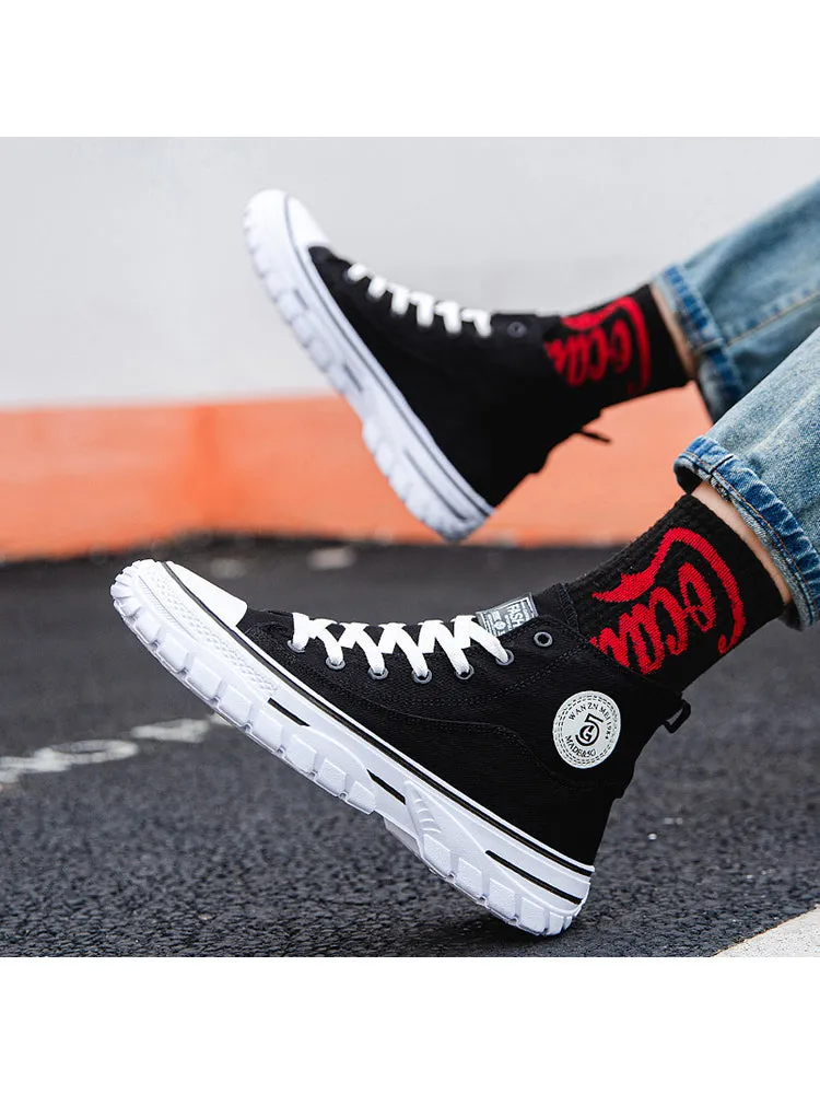 New High Top Sporty Casual Fashion Breathable Canvas Shoes sold by Oeyes product image thumbnail 2
