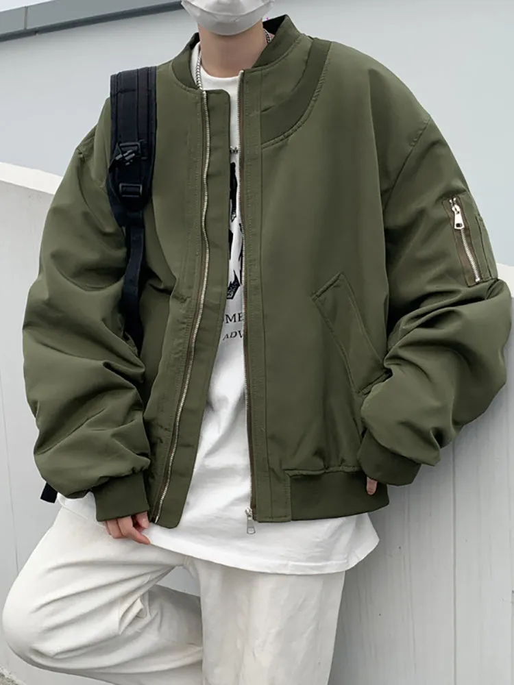 Men'S Loose Bomber Jacket sold by Oeyes product image thumbnail 2
