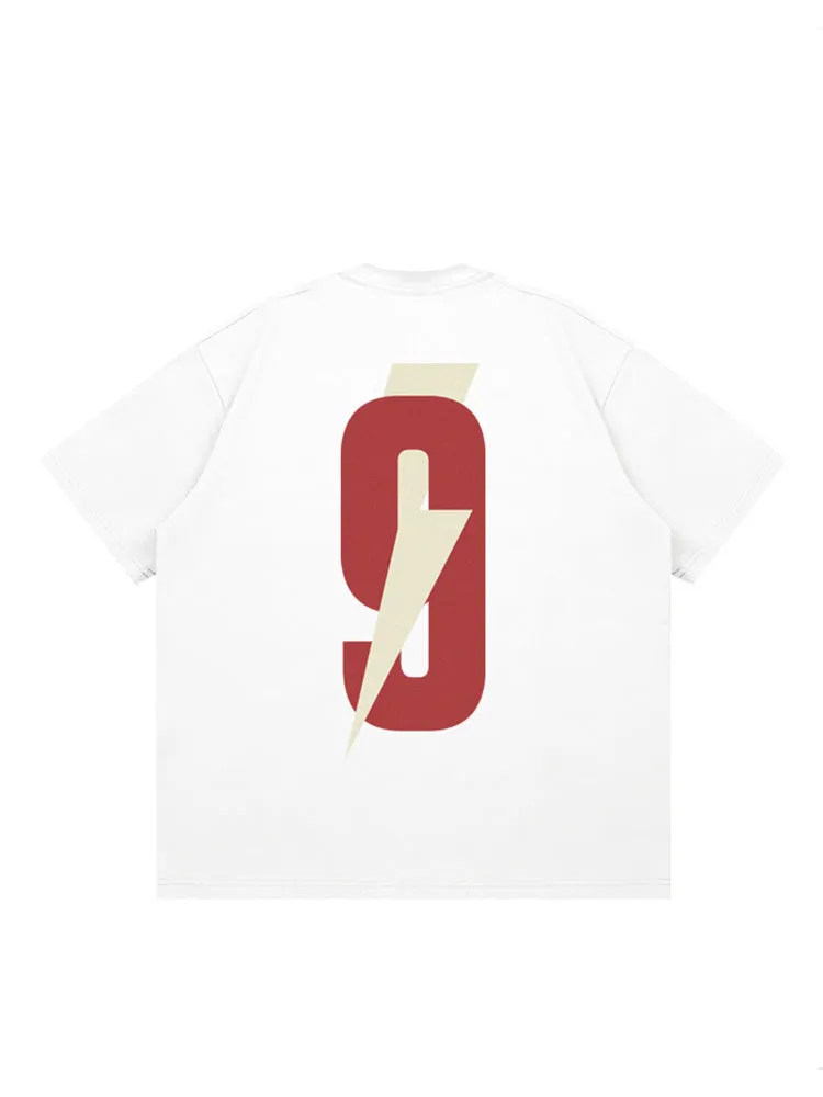Lightning Letter Printed T-Shirt sold by Oeyes product image thumbnail 2